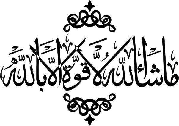 Islamic Wall Art – Masha Allah La Quwwata Illa Billah Arabic Calligraphy